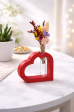 Herz mit Blumenglas – das richtige Valentinstag Geschenk