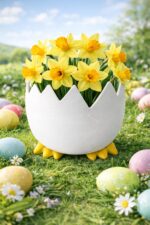 Eierschale - Blumenschale - Osterschale für Blumen