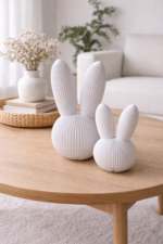 Osterhase Osterdekoration Moderne Osterdeko in Riffeloptik – Bild 4