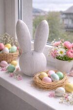 Osterhase Osterdekoration Moderne Osterdeko in Riffeloptik – Bild 2